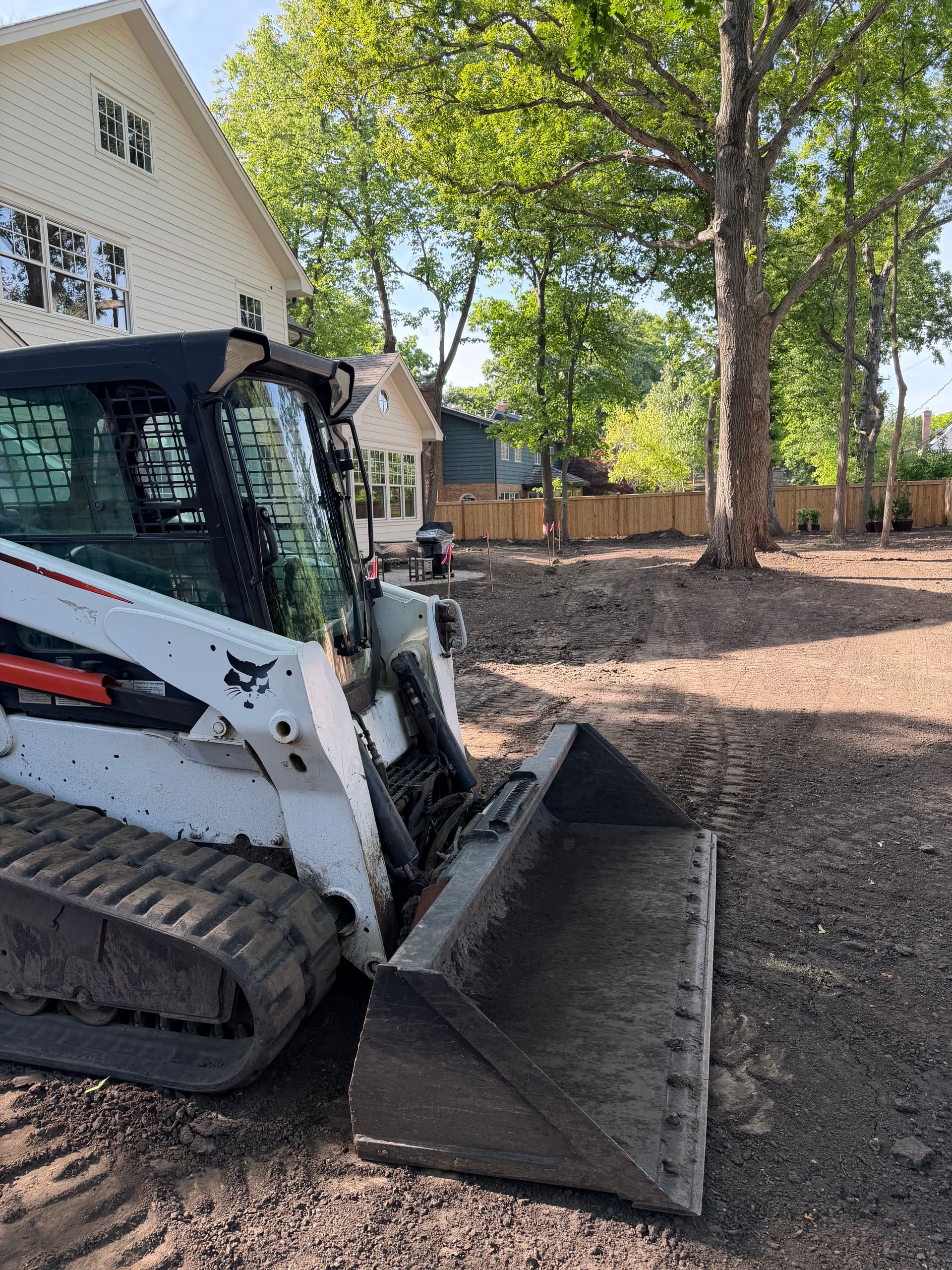 Finish Grading a New Build Homesite in Northfield image